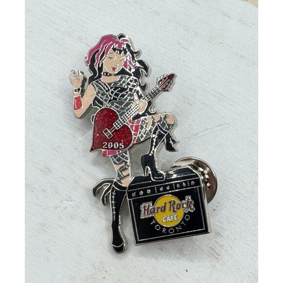 Hard Rock Cafe Toronto PUNK rock Girl  Tiffany Standing On Amp  Pin Collectable - Picture 2 of 7